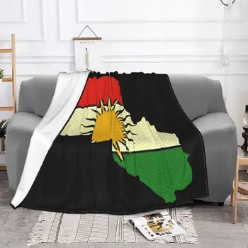 Горячие одеяла с защитой от скатывания флага Курдистана, флисовые солнцезащитные дышащие ультрамягкие пледы для постельных принадлежностей, автомобильные коврики