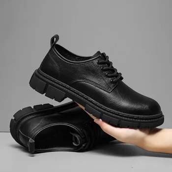 Мужские кожаные оксфордские удобные модельные туфли Originals на шнуровке, официальные деловые повседневные туфли-дерби для мужчин на каждый день