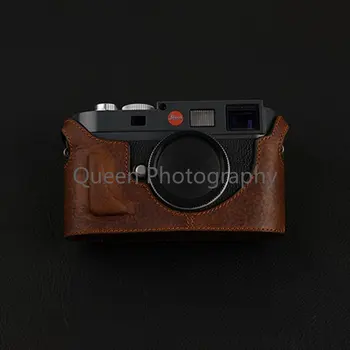 Половинный Чехол для камеры с Открывающейся Дверцей Аккумулятора для Leica M8 M9 M9P M-E MM Typ220 из Натуральной Кожи Ручной Работы 인스탁스 сумка рюкзак