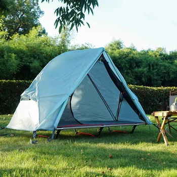 Палатка для кемпинга на открытом воздухе для одного человека, легкая и удобная сетка от комаров, переносной шест из алюминиевого сплава, внутренний