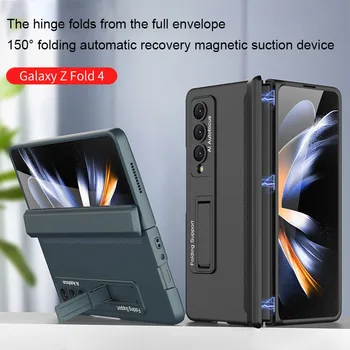 Складной Чехол Для Телефона на Магнитной Петле Samsung Galaxy Z Fold 4 Fold3 5G с Невидимой Подставкой Fold4 Full Wrap Anti-drop Case