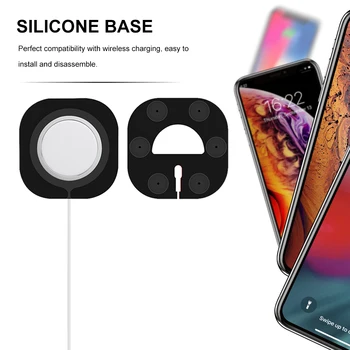 Магнитное зарядное устройство Мягкий базовый кронштейн Силиконовая защита беспроводного зарядного устройства от царапин для iPhone 14 13 12 Pro Max