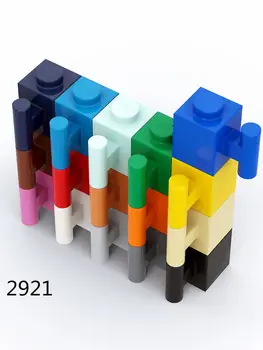 10шт MOC Parts 2921 Brick Special 1 x 1 с ручкой, совместимые кирпичи, строительные блоки DIY Assmble, частица, игрушка для детского мозга, подарок