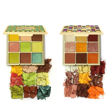 Mosaic Beauty Rayna Sue Коричнево-зеленая Палитра теней для век Glitter Makeup Earth Color Palette