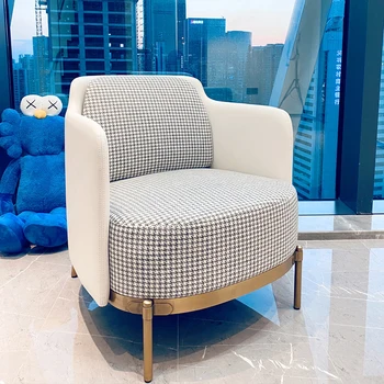 Эстетичная роскошь Скандинавские стулья Современная гостиная Уникальный стул для макияжа Ground Sillon Индивидуальная мебель для квартиры WXH35XP