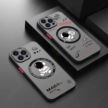 Магнитный Чехол Cue Astronaut Для Magsafe Case Для iPhone 14 Pro Max 14pro 13 12 Pro Max 11 Coque Luxury Slim Hard PC Задняя Матовая Крышка