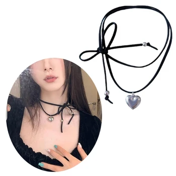 Ожерелье с подвеской в виде сердца, ожерелье-чокер, украшения для шеи, идеальный подарок для женщин и девочек