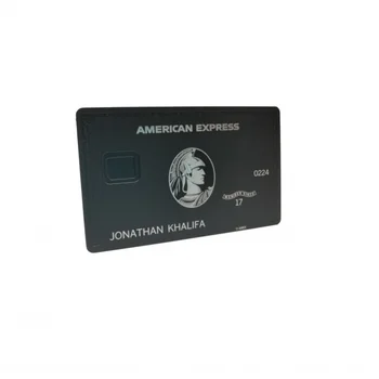 Лазерная резка, пользовательское членство в Amex Bla с магнитной полосой, поддержка кредитной карты Metal, печать личного имени, metal business c