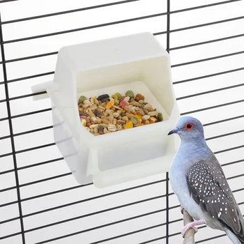 Кормушка для маленьких птиц Без беспорядка, Подвесная кормушка в клетке, Пластиковая чаша для раздачи еды и воды, высококачественные прочные безопасные кормушки