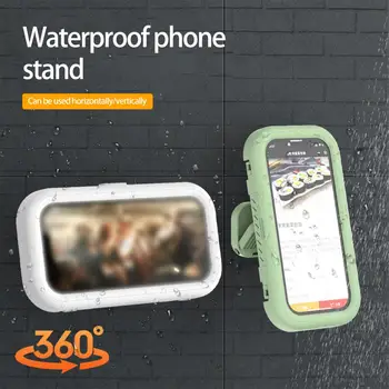 Устойчивый чехол для телефона в душе, защита от запотевания, складной чехол для телефона в душе, вращение на 360 градусов, водонепроницаемый чехол для телефона в ванной комнате для дома