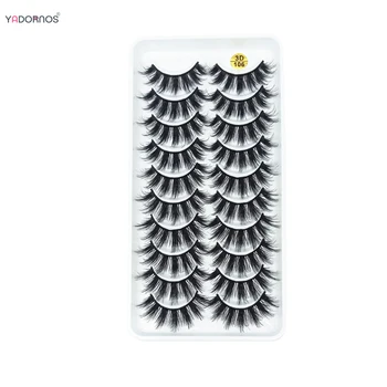 10 Пар 3D многослойных накладных Ресниц Натуральные Длинные Пушистые Ресницы полного объема для женщин Инструмент для наращивания макияжа глаз