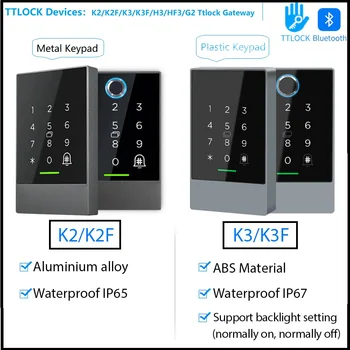 Водонепроницаемая RFID IC Bluetooth Клавиатура TTLOCK App Разблокировка Устройства Открывания дверей TT Lock для Контроля доступа K2/K2F/K3/K3F /K3Q /H3 / HF3/G2