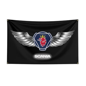 Баннер для гоночного автомобиля с принтом из полиэстера размером 3X5 футов с флагом Scanias, баннер для украшения флага, баннер для флага