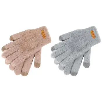 Женские перчатки Зимние Теплые Зимние Перчатки Для женщин Теплые перчатки с сенсорным экраном Эластичная манжета Ветрозащитная Для вождения в холодную погоду