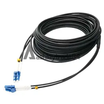 100 м Черный бронированный оптоволоконный кабель LC-LC UPC SM 9/125, Двухшпиндельный оптоволоконный патч-корд
