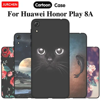 Чжурчжэньский силиконовый мягкий чехол для Huawei Honor Play 8A Чехол для телефона Задняя крышка из ТПУ с 3D мультяшным принтом для Huawei Honor 8A 2020 Чехол