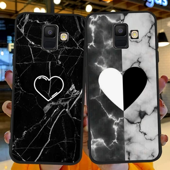 Модные мраморные любовные письма из мягкого силикона tpu для Samsung Galaxy A6 A7 A8 A10 A30 A40 A50 A22 A32 A72 A82 J8 Plus Чехол Для Телефона