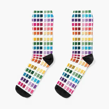 Оттенки цветов Pantone, носки, термоноски для мужчин, футбольные баскетбольные носки, Обогревающий носок