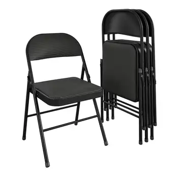 Мягкий складной стул, черный, 4 кол-во