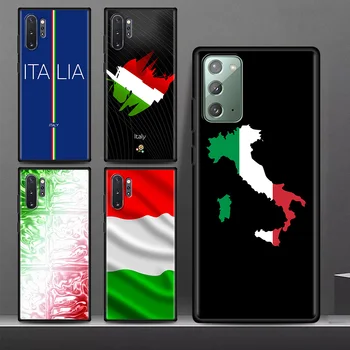 Для Samsung Galaxy Note 20 Ultra 10 Lite 9 8 S21 Plus Чехол Для телефона S20 FE S10 A51 A71 A52 Мягкая Задняя крышка с Флагом Италии Funda Shell