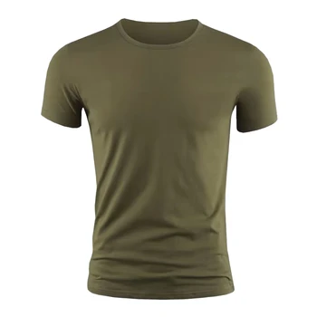 Мужская футболка с коротким рукавом, летняя однотонная повседневная спортивная футболка с круглым вырезом, облегающие топы, дышащая футболка для бега, футболка