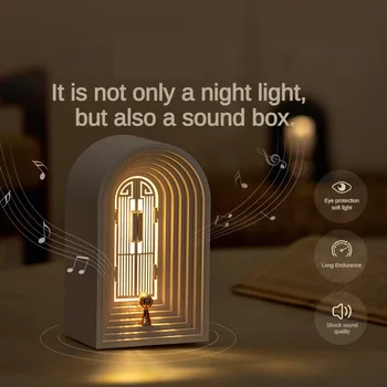 Настольная Светодиодная лампа, Креативное Прикроватное украшение, Ночник, Спальня, Гостиная, USB-зарядка, Bluetooth-динамик, Атмосферный светильник