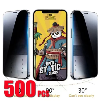 500шт ESD Privacy Закаленное Стекло Anti Spy Защитная Пленка Для Экрана Чехол Для iPhone 14 Pro Max 13 Mini 12 11 XS XR X 8 7 6 Plus SE