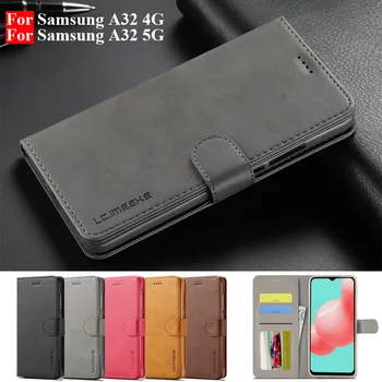 Для Samsung A32 5G чехол Флип кожаный винтажный чехол для телефона Samsung Galaxy A32 5G чехол Флип 360 чехол-бумажник для Galaxy A 32 Чехол