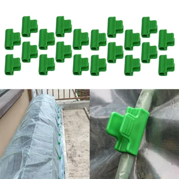 10 шт. Пластиковых зеленых фиксированных зажимов, зажимов для пленки для теплиц, зажимов для растительного покрова E7
