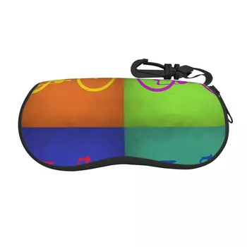 Красочные винтажные велосипедные Солнцезащитные очки, Мягкий футляр для очков на молнии, защитный держатель для очков с зажимом для ремня