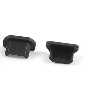 125 шт., Защита от пыли, черная мягкая Пластиковая крышка для док-станции, разъем для наушников с портом Micro-USB