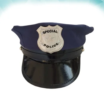 Значок полицейского для вечеринки, восьмиугольный значок, полицейская шляпа, Маскарадный костюм, аксессуары для взрослых, значок, верхняя часть