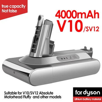 Аккумулятор для пылесоса Dyson V8 V7 SV10 5000 мАч 21,6 В Для полной уборки/Пушистых / животных и Сменный литий-ионный аккумулятор емкостью 4,0 мАч