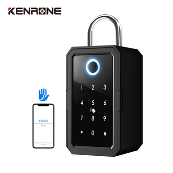 Коробка с замком с умным ключом, приложение Ttlock, водонепроницаемая комбинация, сейф для ключей с цифровой разблокировкой по отпечатку пальца для хранения ключей от дома.