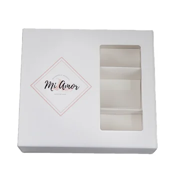 индивидуальный дизайн бесплатный образец, индивидуальный логотип, выдвижной ящик для пищевых продуктов, бумажная коробка для печенья с окошком