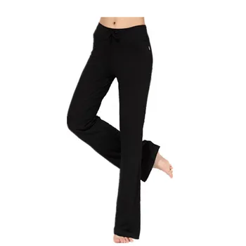 Спортивные штаны для йоги, широкие женские брюки-клеш с высокой эластичностью, Однотонные облегающие тренировочные брюки для танцев, спортивная одежда с контролем живота