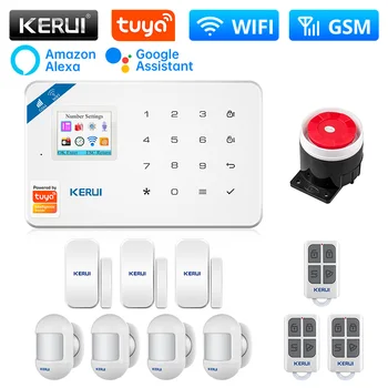 KERUI W181 Защита безопасности WIFI Tuya Умный дом Охранная сигнализация для домашней сигнализации Комплект 6 языков Garage Alexa 433 МГц