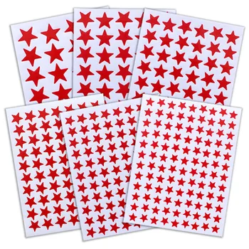 10 листов / упаковка красных наклеек с пятиконечной звездой, поощрительных наклеек для учащихся начальной школы, наклеек с похвалой