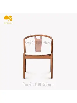 Индивидуальный Новый стул в китайском стиле, Ресторанный Складной стул для отдыха из массива дерева, Дизайнерский стул Zen, Простой Тканевый обеденный стул