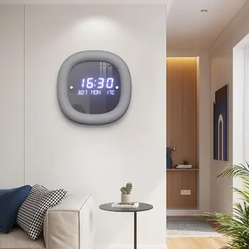 Новые современные простые домашние электронные часы с индикацией даты и температуры, настенные креативные часы, настенные часы