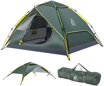 Мгновенная установка палатки - водонепроницаемая легкая всплывающая палатка-купол на 2/3/4/5 человек, легкая палатка с быстрой установкой, отлично подходит для пляжного туризма