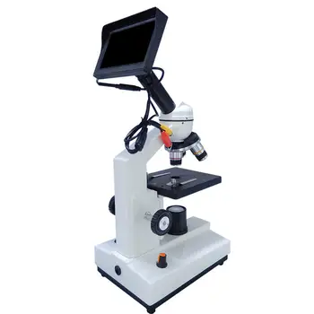 Дисплей, 7-дюймовый микроскоп, широкоугольный окуляр, Переменный источник света, совместимый с мобильным телефоном и компьютером, Подарок на день рождения для детей