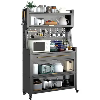 Современный кухонный шкаф Мебель для домашней кухни Сервант Многослойный шкаф Высококлассный Многофункциональный дизайнерский шкаф для хранения