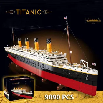 В наличии 99023 Совместимых 10294 Титаника Большой Круизный Катер Корабль Пароход кирпичи строительные блоки Детские Игрушки Diy Любовные Подарки