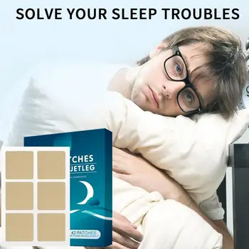 Пластыри для сна, не вызывающие привыкания, снотворные с мелатонином, 42 шт. спальные принадлежности для естественного восстановления цикла сна