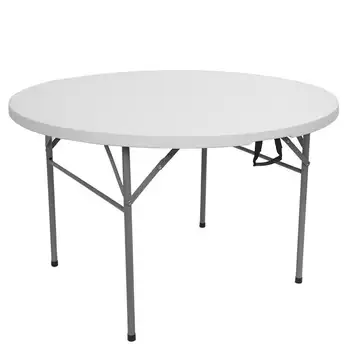 Переносной 48-дюймовый круглый пластиковый складной столик для патио