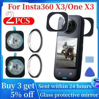 Новая Защита От Царапин Для Insta360 X3 Sticky Lens Guards Двухобъектив 360 Мод Для Insta 360 One X3 Защитная Крышка Объектива Аксессуары Для Камеры