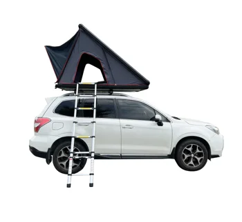 Кемпинг Алюминиевая палатка на крыше автомобиля Треугольная раскладушка с жестким корпусом Палатка на крыше для пеших прогулок Автомобильная палатка на крыше для 4 человек