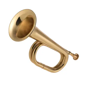 Труба для вызова горна, Латунный Кавалерийский рожок с мундштуком для школьного оркестра, Кавалерийский военный оркестр