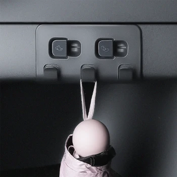 Крючок на кнопке заднего багажника автомобиля для Tesla Model Y, Держатель для хранения интерьерных аксессуаров с 3 крючками